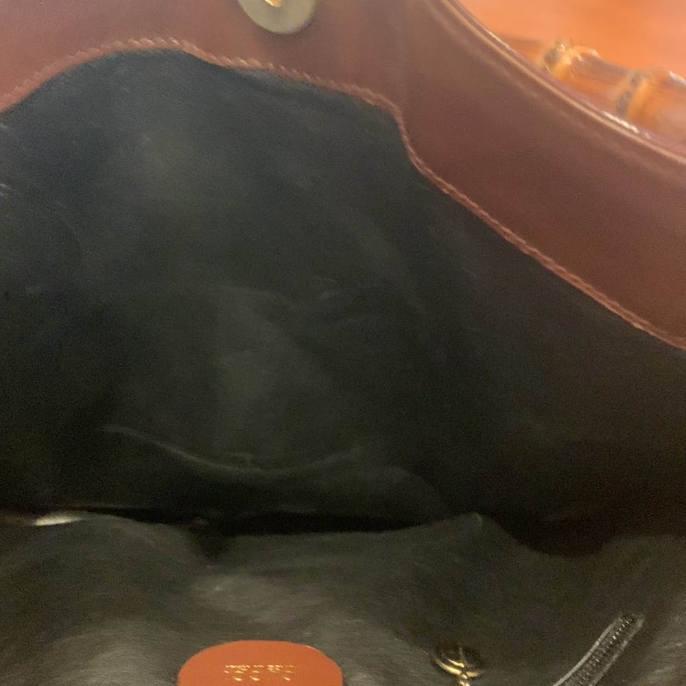 Authentic Gucci enamel patent leather Bamboo bag vintage - Picture 10 of 15